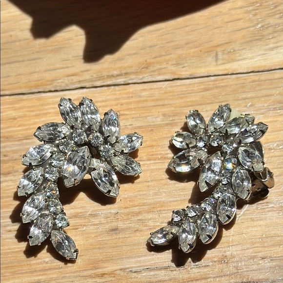 Rhinestone Earrings CLIP-ON - Picture 7 of 8